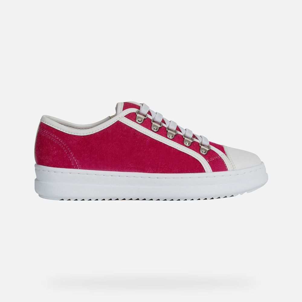 Basket Geox Pontoise - Rouge/Blanche - Femme 234791-CUS